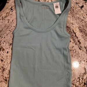 Old Navy Sky Blue Ribbed Tank Top